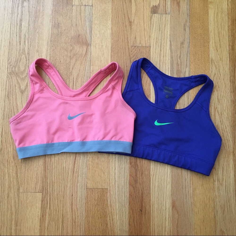 Two Nike Pro sports bras